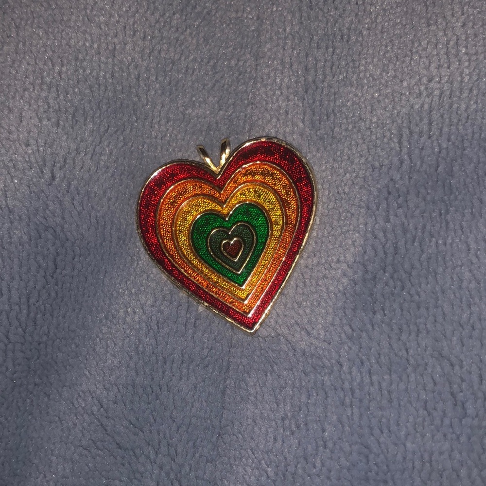 Rainbow heart charm